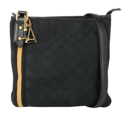 Sherry Line Shoulder Bag, Canvas, Black, 001013, 2*